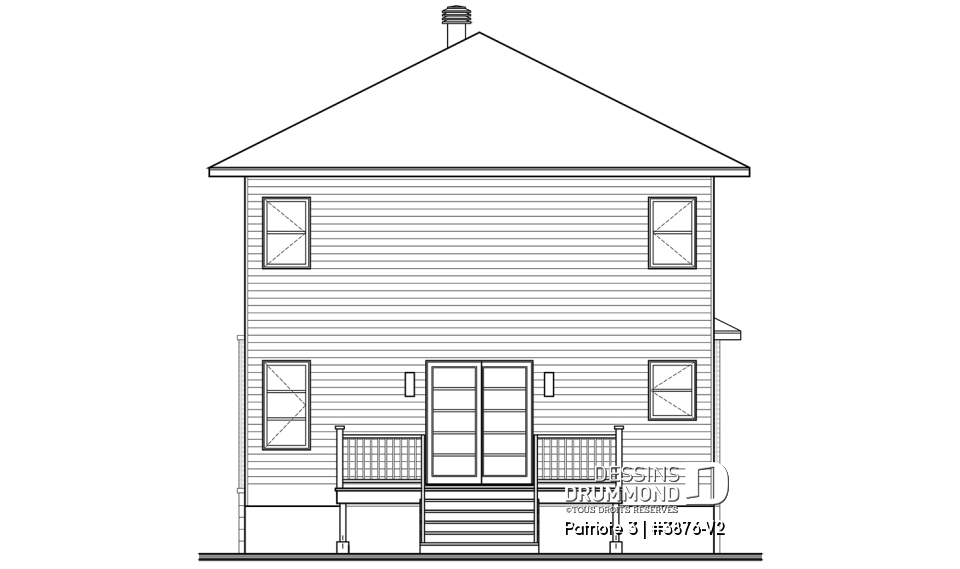 Élévation arrière - Patriote 3