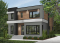 Vue avant - MODÈLE DE BASE - Plan contemporain 3 chambres, îlot & garde-manger, buanderie, chute linge, vestibule fermé, bureau à domicile - Essex 3