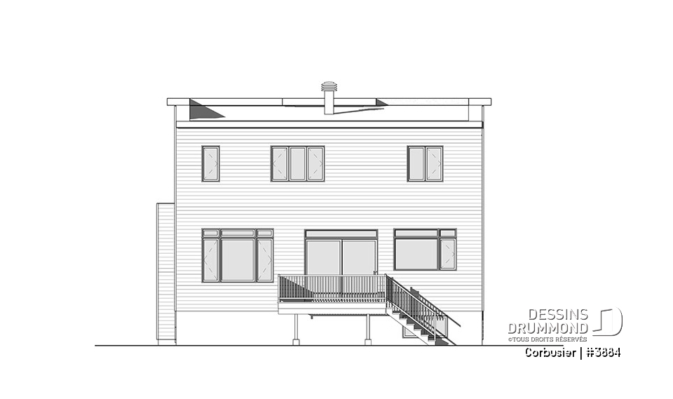 Élévation arrière - Corbusier