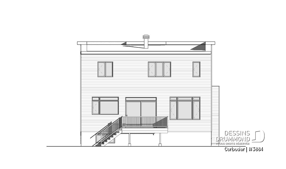 Élévation arrière - Corbusier