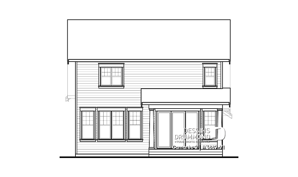 Élévation arrière - Camarès 2