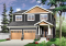 Vue avant - MODÈLE DE BASE - Plan de maison à étage 4 à 5 chambres, garage double, style Craftsman, garde-manger, foyer, buanderie - Camarès 2