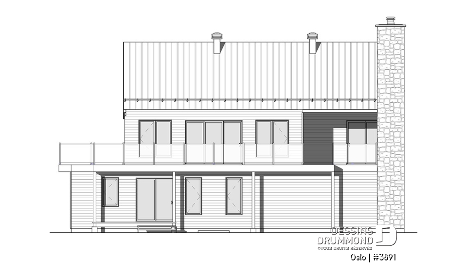 Élévation arrière - Oslo