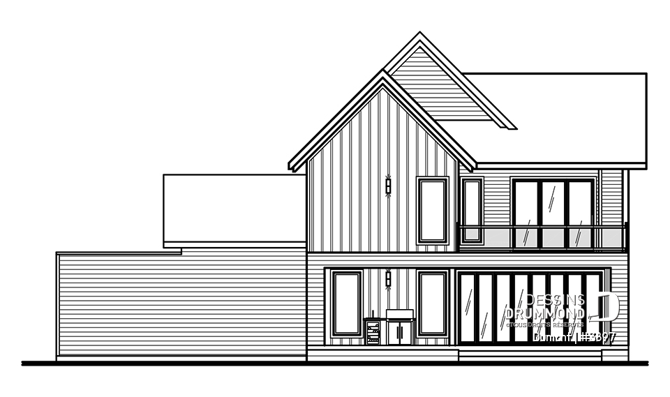 Élévation arrière - Dumont