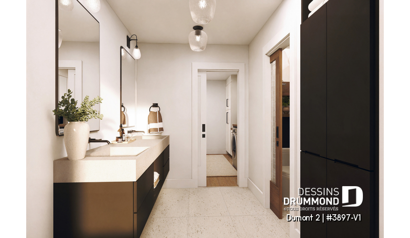 Photo Salle de bain du plan de maison unifamiliale 3897-V1 Photo Salle de bain - Dumont 2