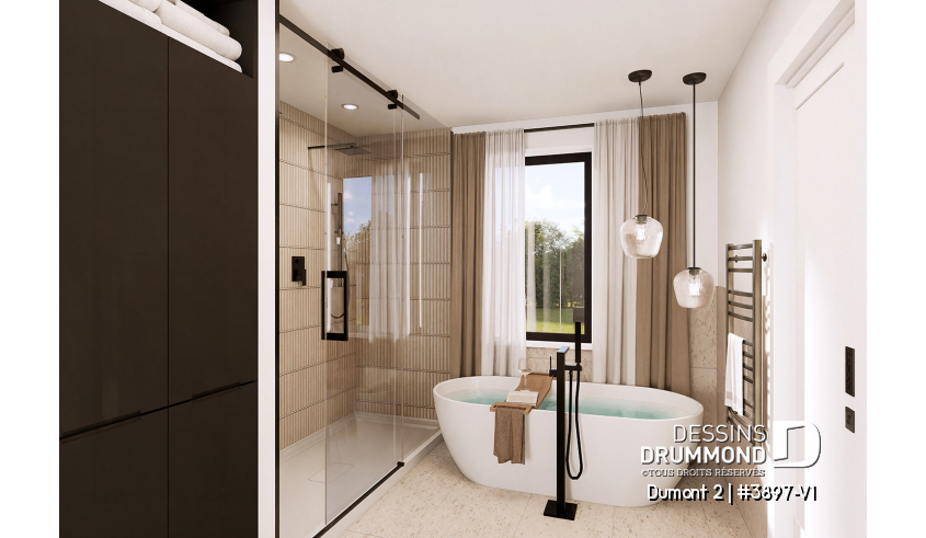 Photo Salle de bain du plan de maison unifamiliale 3897-V1 Photo Salle de bain - Dumont 2