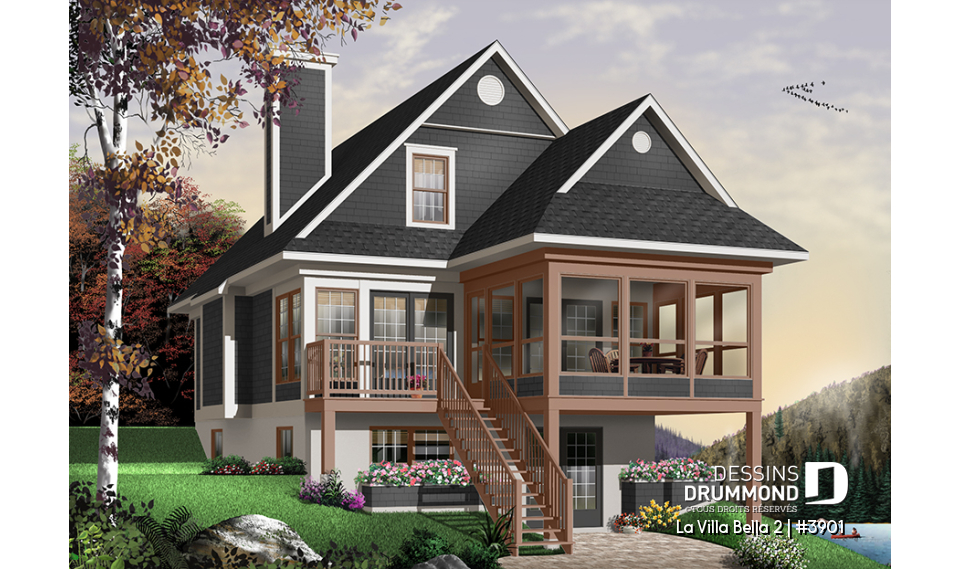 Version couleur no. 3 - Vue arrière - La Villa Bella 2