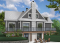 Vue arrière - MODÈLE DE BASE - Plan de Chalet rustique 4 chambres, 3 salles de bain, avec vue panoramique et garage double - Bonavista