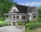 Version couleur no. 4 - Vue arrière - Modèle de chalet, 3 à 4 chambres, 3.5 salles de bain, foyer double face, galerie couverte, plafond 9' - Longchamps 7