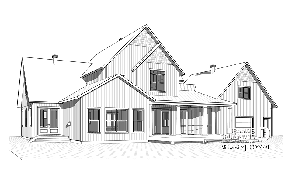 Élévation arrière - Midwest 2