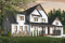 Vue avant - MODÈLE DE BASE - Plan de maison Farmhouse, 4 chambres, suite des maîtres au rdc, garde-manger, terrasse couverte, bibliothèque - Midwest 2