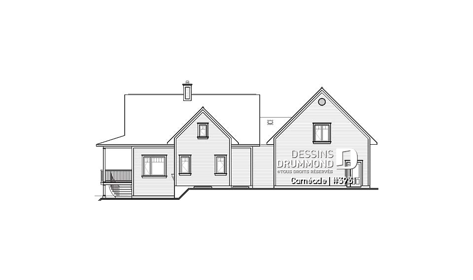 Élévation arrière - Carnéade