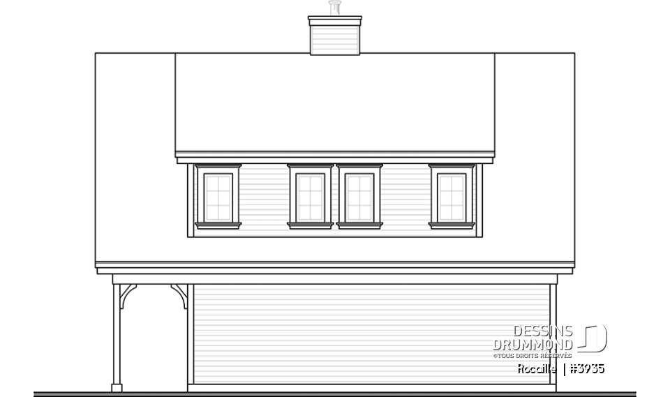 Élévation arrière - Rocaille 