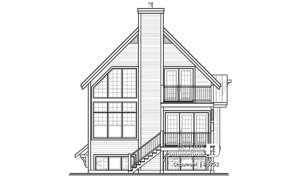Élévation arrière - Chaumont 