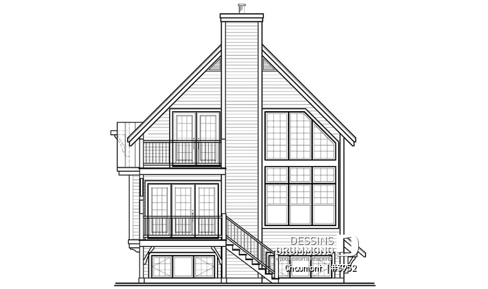 Élévation arrière - Chaumont 