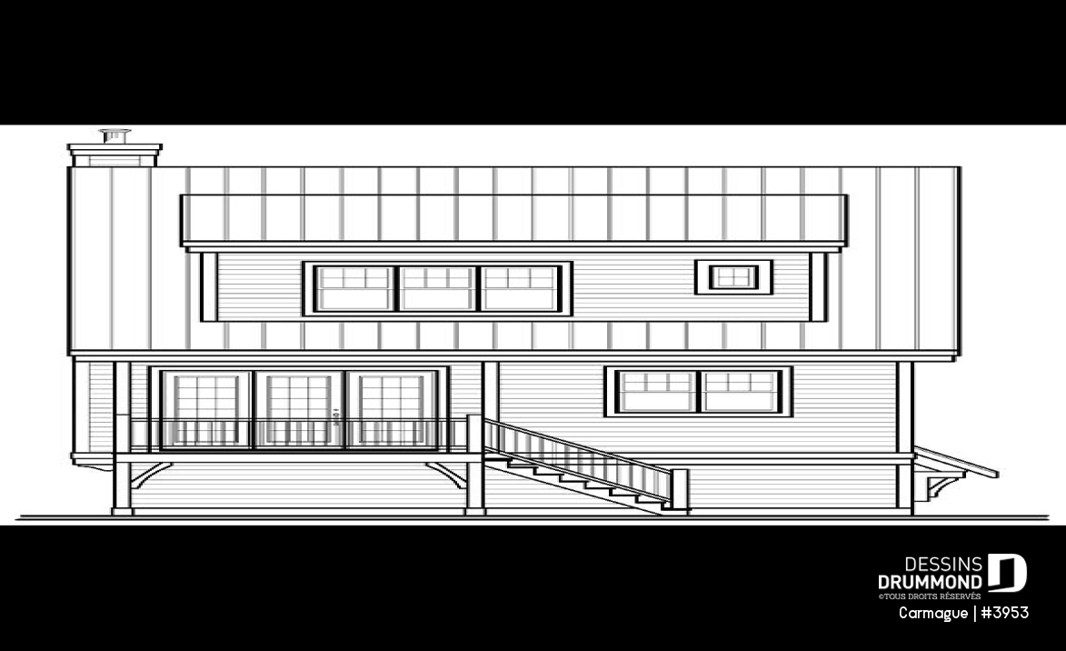 Élévation arrière - Carmague