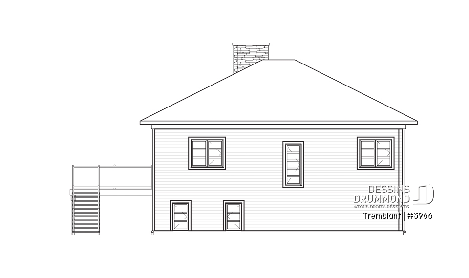 Élévation arrière - Tremblant