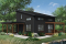 Version couleur no. 2 - Vue arrière - Chalet ou maison moderne, bon prix, espace ouvert, 2 chambres, balcon arrière semi-abrité - NOYO