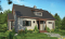 Version couleur no. 2 - Vue avant - Maison de style fermette moderne à aire ouverte avec foyer, cuisine avec îlot, salle de bain privé aux parents - Magnolia