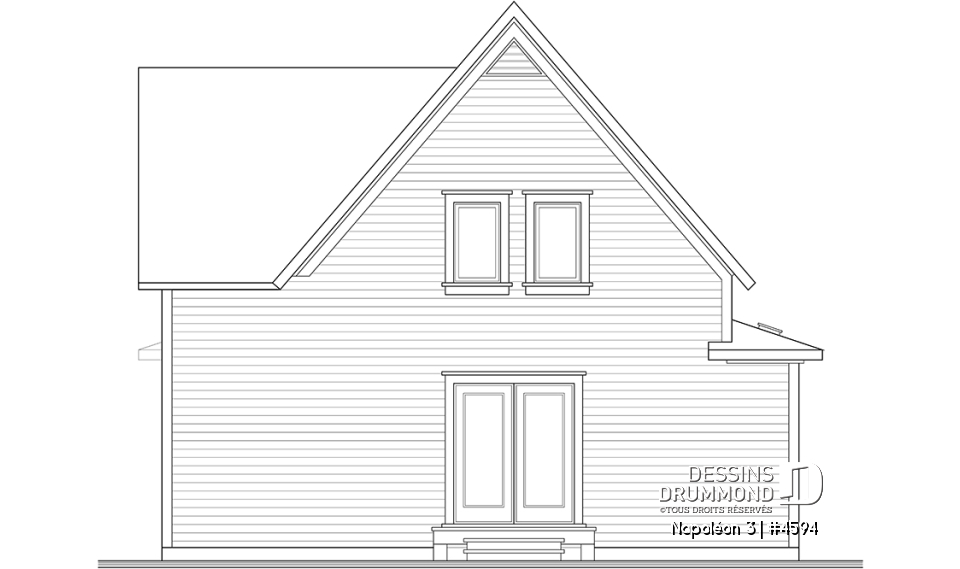 Élévation arrière - Napoléon 3