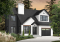 Vue avant - MODÈLE DE BASE - Plan de maison, garage, 3 chambres + un bureau, suite parentale à l'étage, foyer au bois et garage simple - Léana