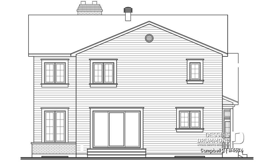Élévation arrière - Campbell 2