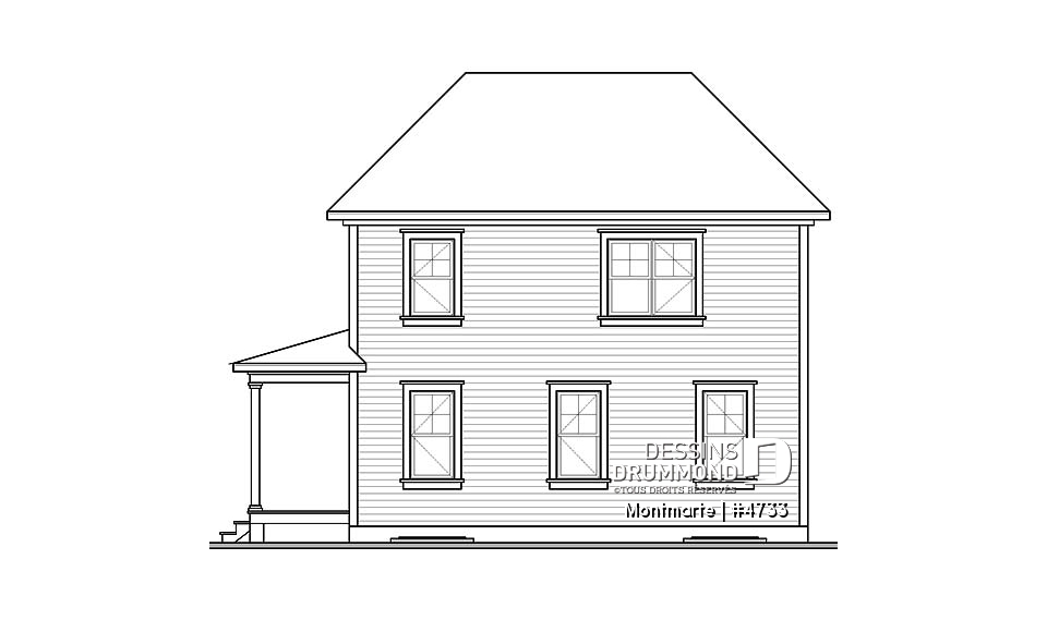 Élévation arrière - Montmarte