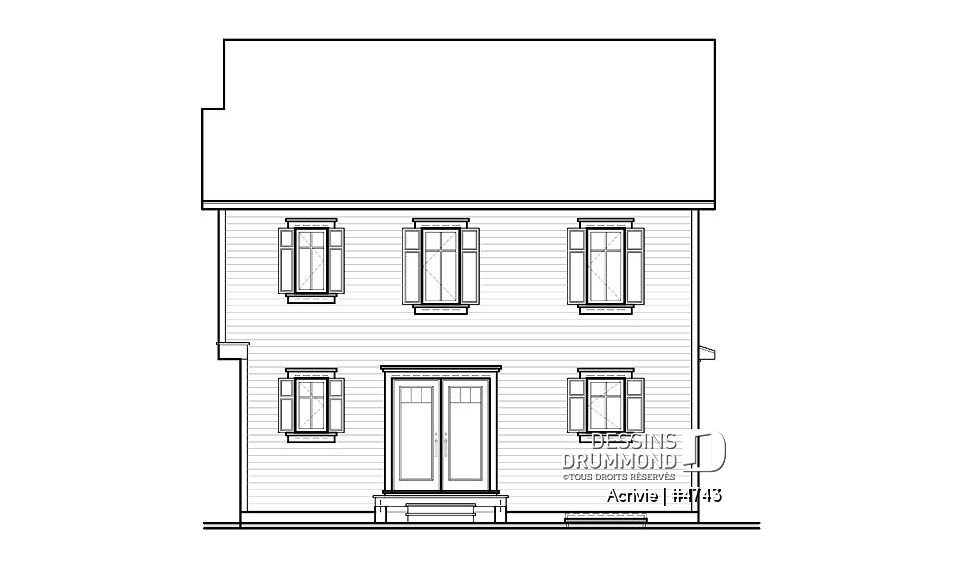 Élévation arrière - Acrivie