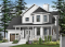 Vue avant - MODÈLE DE BASE - Plan de maison 3 à 4 chambres, garage double, style moderne victorienne, plafond 9' au rdc - Mathilde 3