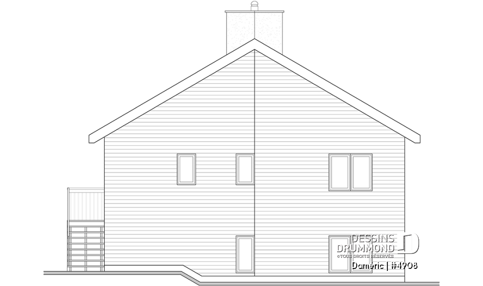 Élévation arrière - Daméric