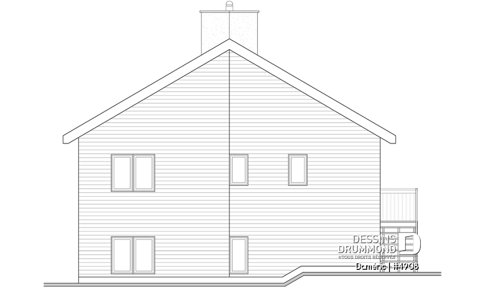 Élévation arrière - Daméric