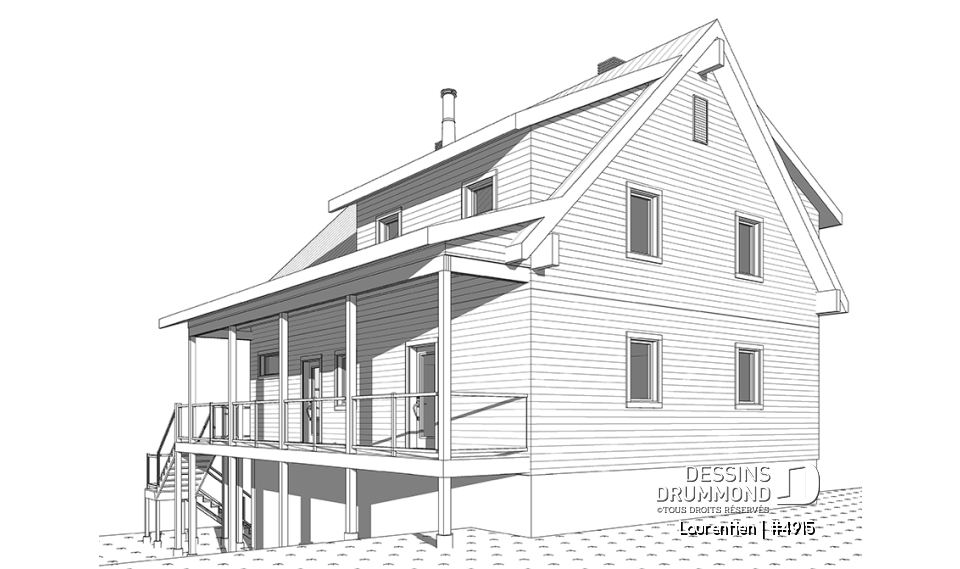 Élévation arrière - Laurentien