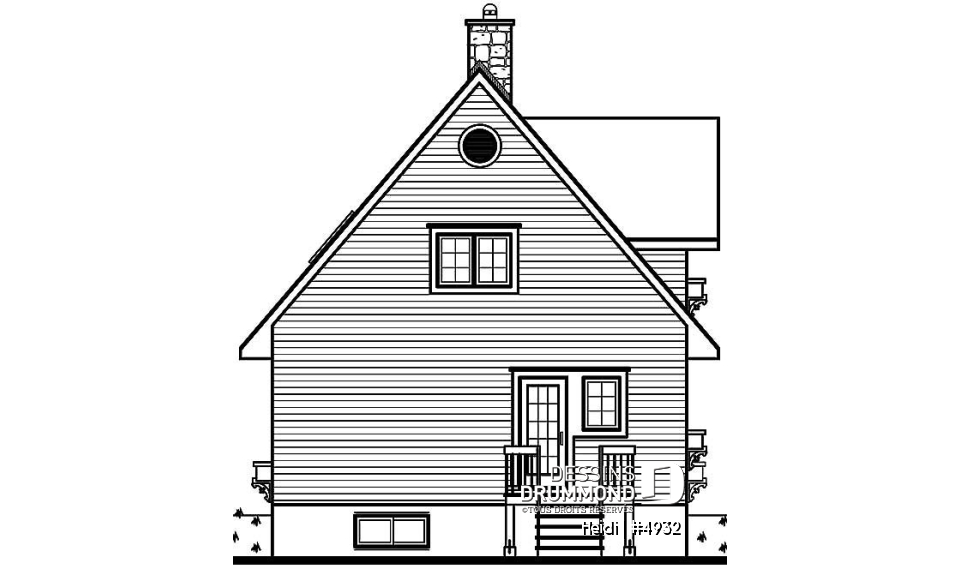 Élévation arrière - Heidi