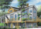 Vue arrière - MODÈLE DE BASE - Plan de chalet lumineux, 3 chambres avec 2 salles de séjour et mezzanine, garage - Clearview 2