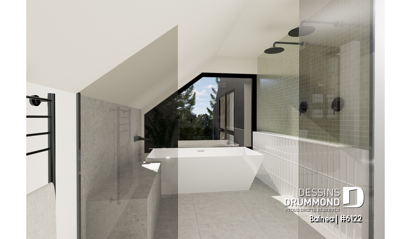 Photo Salle de bain du plan de maison unifamiliale 6122 Photo Salle de bain - Balnea