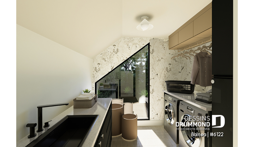 Photo Salle utilitaire / lavage du plan de maison unifamiliale 6122 Photo Salle utilitaire / lavage - Balnea