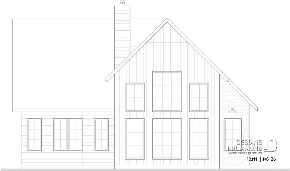 Élévation arrière - North