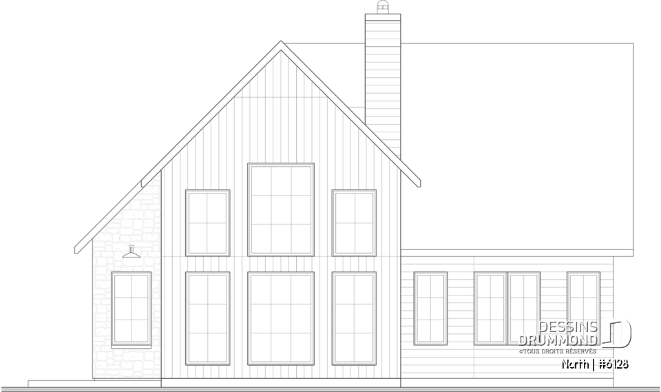 Élévation arrière - North