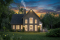 Vue arrière - MODÈLE DE BASE - Plan de maison à étage North (#6128) avec garage, 2 chambres + option 3e, lumineux avec foyer STÛV s21 - North