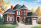 Vue avant - MODÈLE DE BASE - Plan de maison avec garage, style manoir, 3 chambres, plafond allant jusqu'à 12', bureau à domicile - Willingdon