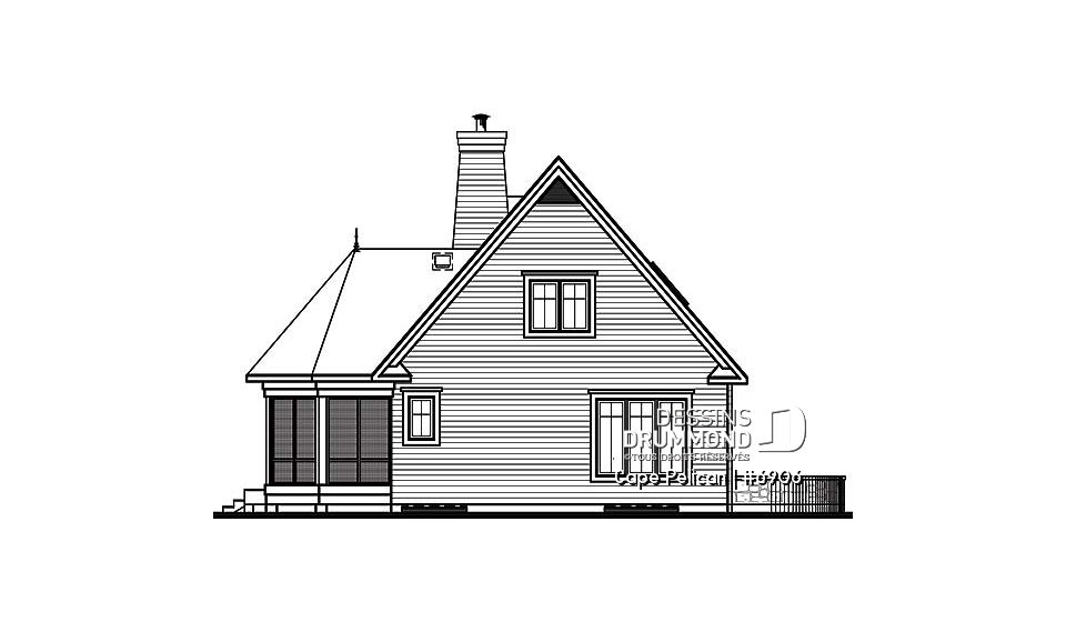 Élévation arrière - Cape Pelican