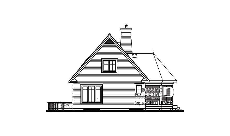 Élévation arrière - Cape Pelican