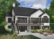 Vue avant - MODÈLE DE BASE - Plan de grande maison ranch, s-sol rez-de-jardin, 1 à 4+ chambres,  2 salles familiales, beaucoup de rangement - Breguet