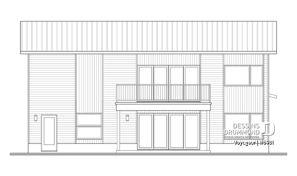 Élévation arrière - Voyageur