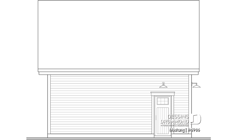 Élévation arrière - Mustang