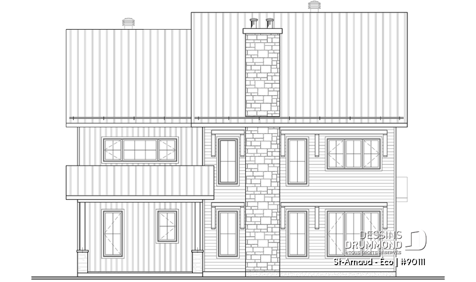 Élévation arrière - St-Arnaud - Éco