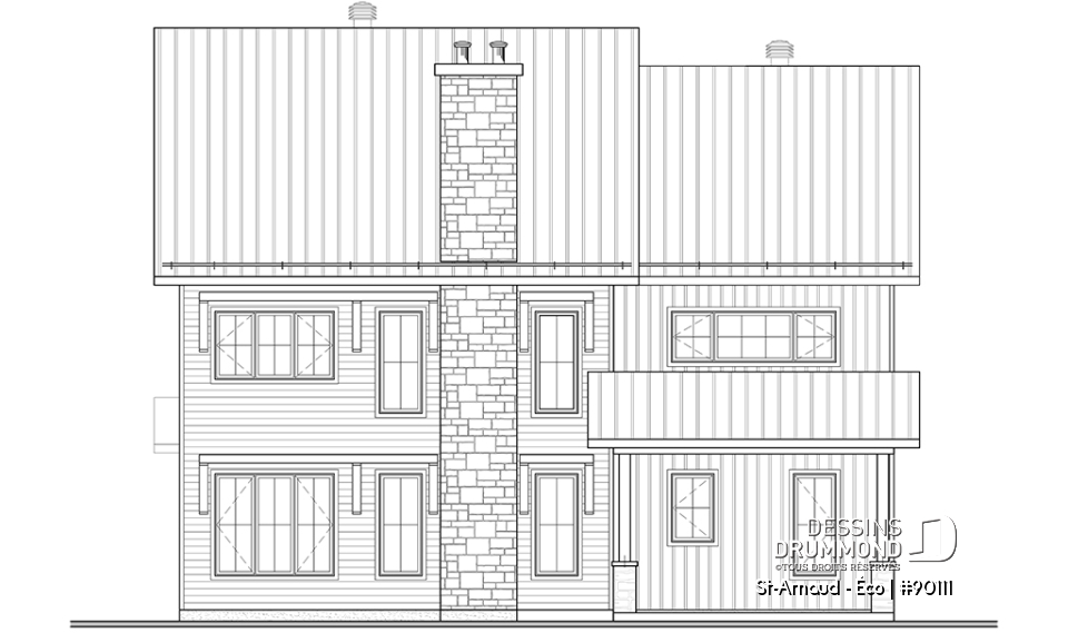 Élévation arrière - St-Arnaud - Éco