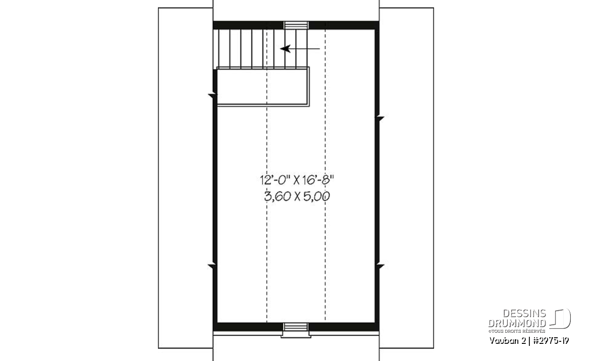 Étage - Garage simple avec 24 pi. de profondeur de style Européen - Vauban 2