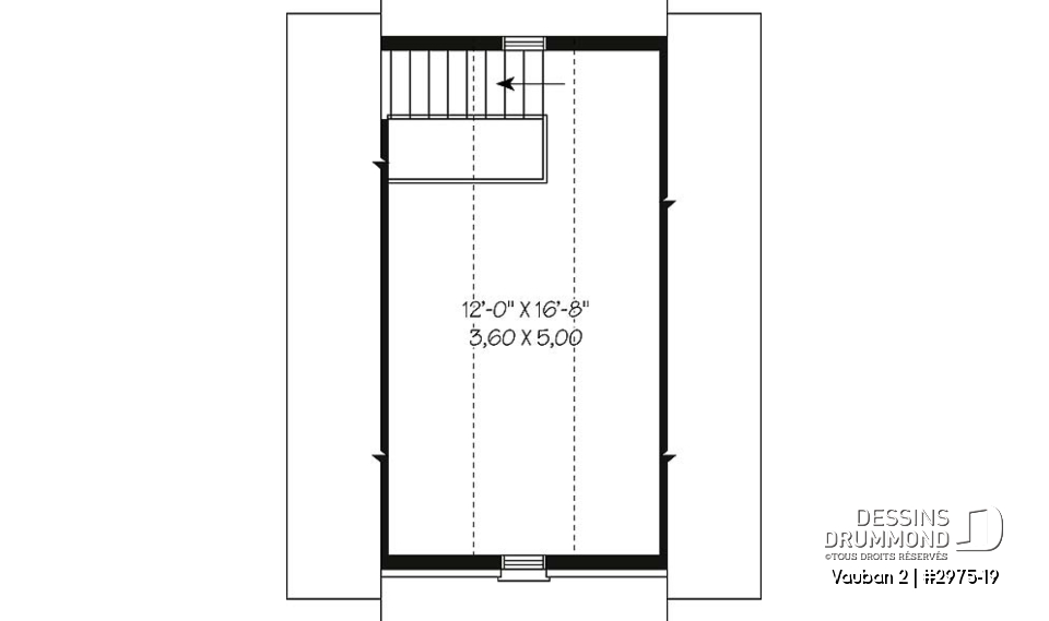 Étage - Garage simple avec 24 pi. de profondeur de style Européen - Vauban 2