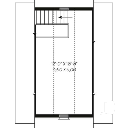Étage - Garage simple avec 24 pi. de profondeur de style Européen - Vauban 2